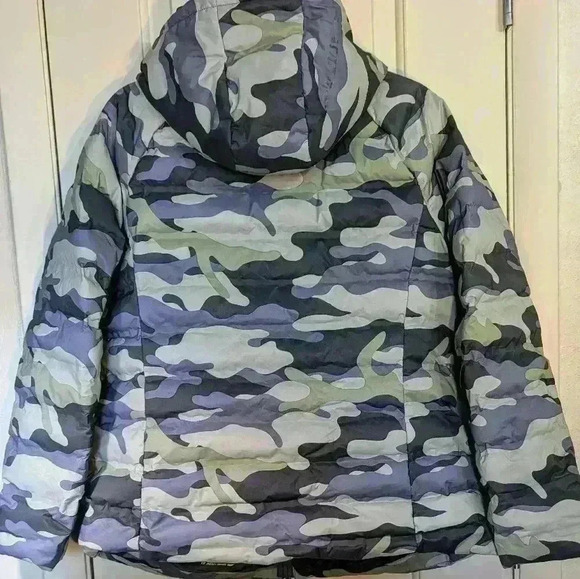 NWOT Time and Tru Womens Camo Puffer Jacket Packable Removable Hood L 12-14 - Picture 2 of 12